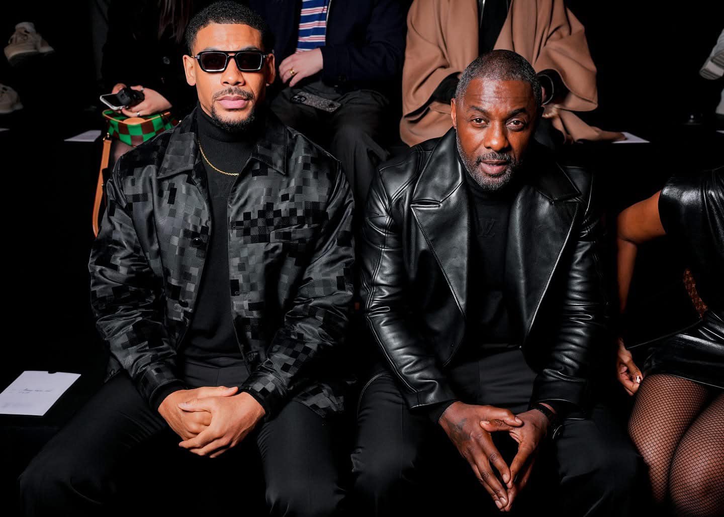 Aaron Pierre and Idris Elba attend Paris Fashion Week Aaron Pierre and Idris Elba attend Paris Fashion Week