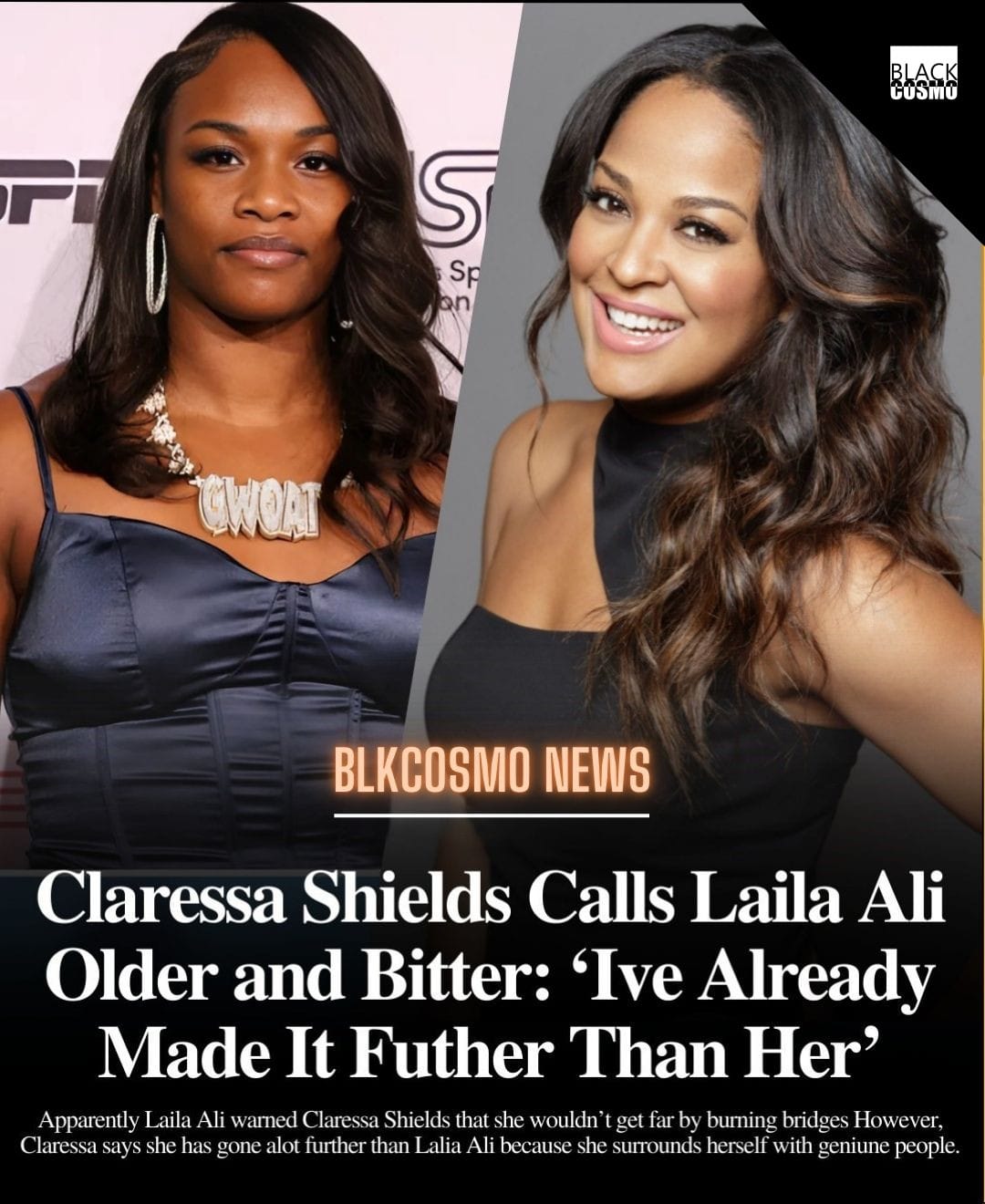 Claressa Shields Fires Back: ‘Iβve Already Made It Further Than Laila Ali’ π₯β¨ Claressa Shields Fires Back: ‘Iβve Already Made It Further Than Laila Ali’ π₯β¨