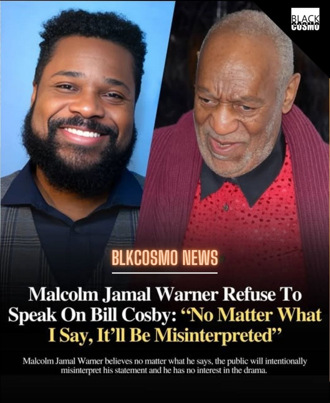 Malcolm Jamal Warner Refuses To Speak On Bill Cosby: “No Matter What I Say, It’ll Be Misinterpreted” Malcolm Jamal Warner Refuses To Speak On Bill Cosby: “No Matter What I Say, It’ll Be Misinterpreted”