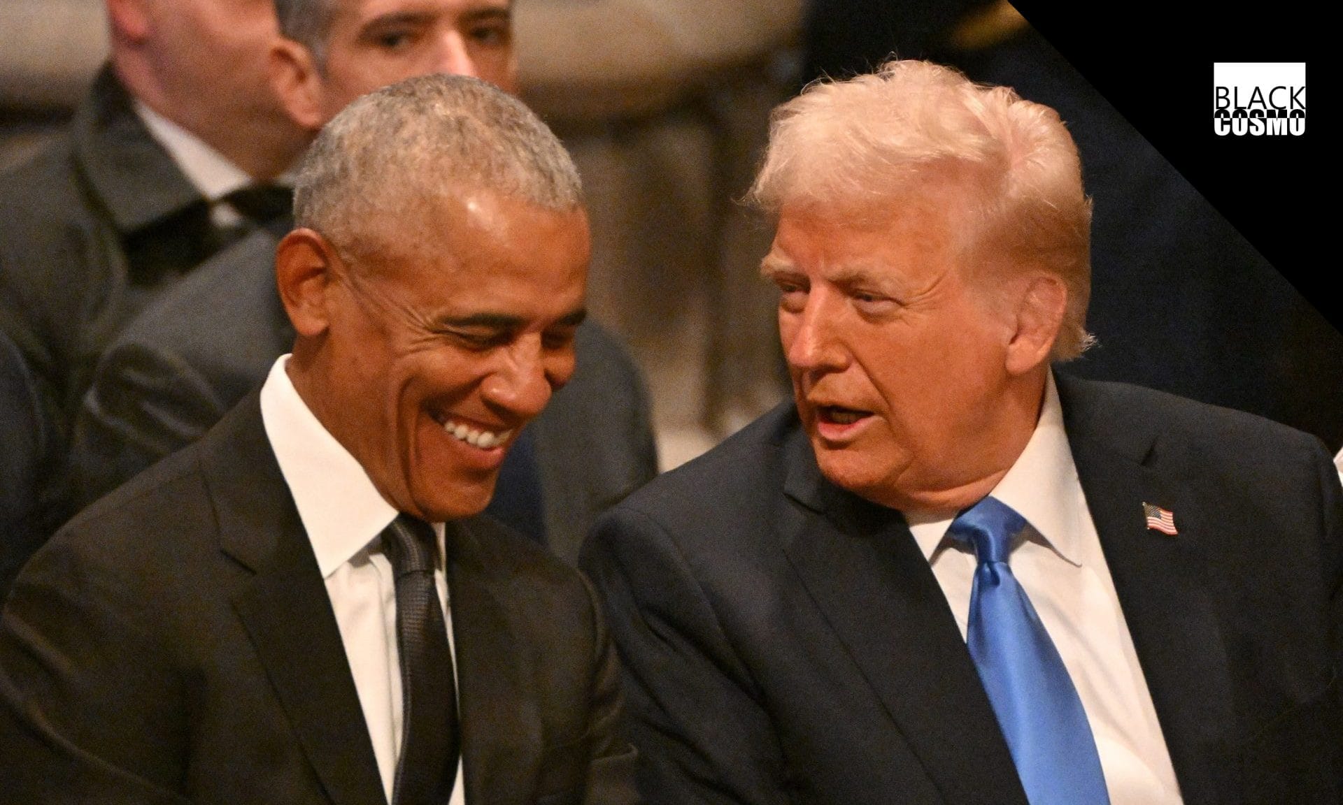 Barack Obama and Donald Trump reportedly conversed at Jimmy Carter’s funeral. Barack Obama Donald Trump Jimmy Carter Funeral Viral Talking Laughing Social Media Reactions