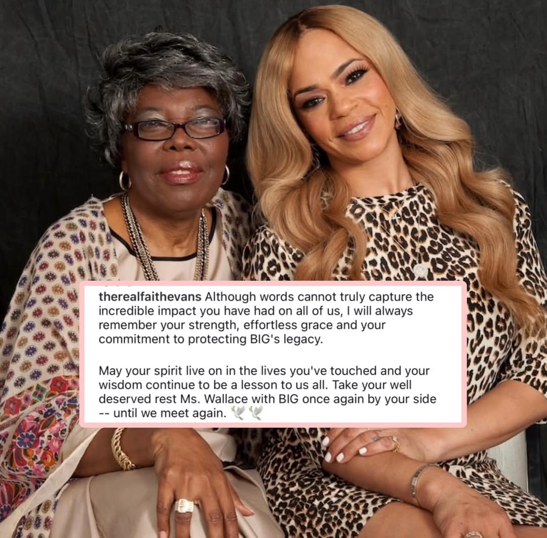 Faith Evans pays tribute to Voletta Wallace Faith Evans posted a heartfelt tribute to Voletta Wallace, mother of the late No