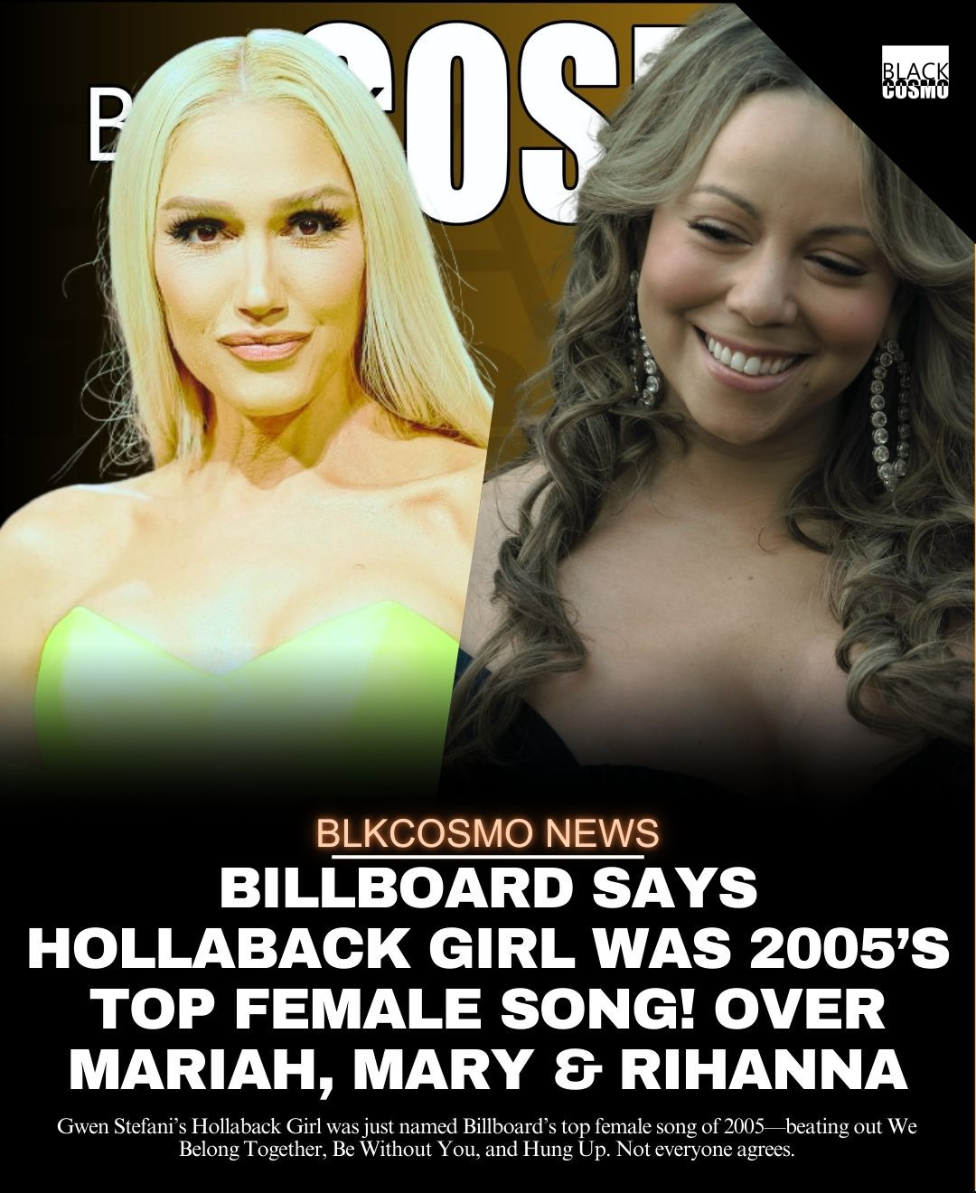 Gwen Stefani Tops Billboard’s 2005 Female Song List Over Mariah, Mary, and Madonna Gwen Stefani in Hollaback Girl music video crowned Billboard’s top female song of 2005