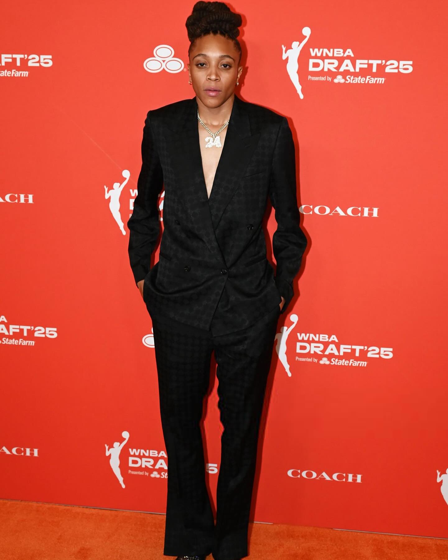 Madison Scott Rocks Amiri Suit at WNBA Draft 2025 Madison Scott Rocks Amiri Suit at WNBA Draft 2025