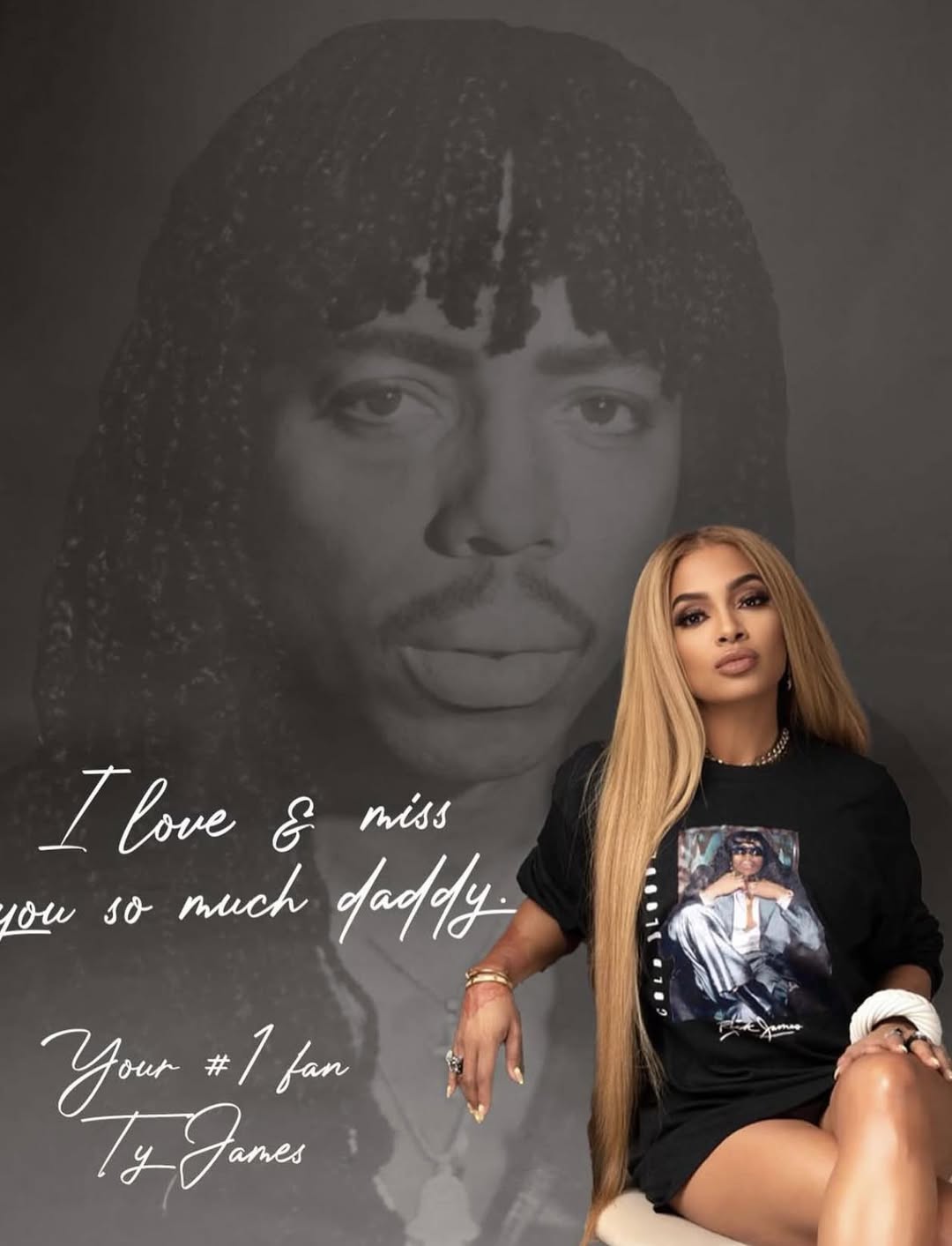 The late Rick James’ daughter Ty James is beautiful and bears a striking resemblance to her father. The late Rick James' daughter Ty James is beautiful and bears a striking resembl