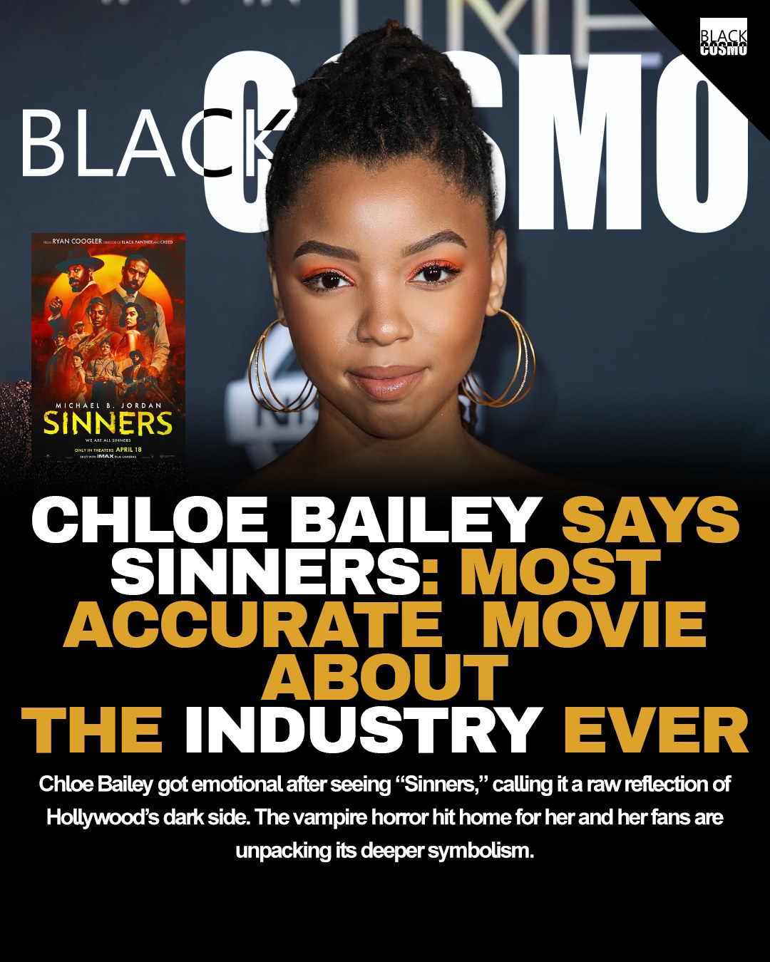 Chloe Bailey Cries Watching “Sinners” Chloe Bailey Breaks Down After Watching “Sinners” by Ryan Coogler & Michael B. J