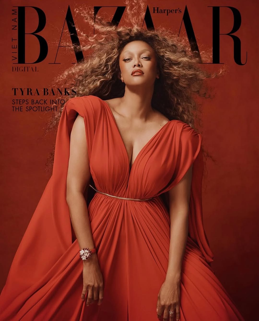 Tyra Banks Shines for Bazaar Vietnam Tyra Banks Glows in Bazaar Vietnam Editorial Shot by Mr. Dadams
