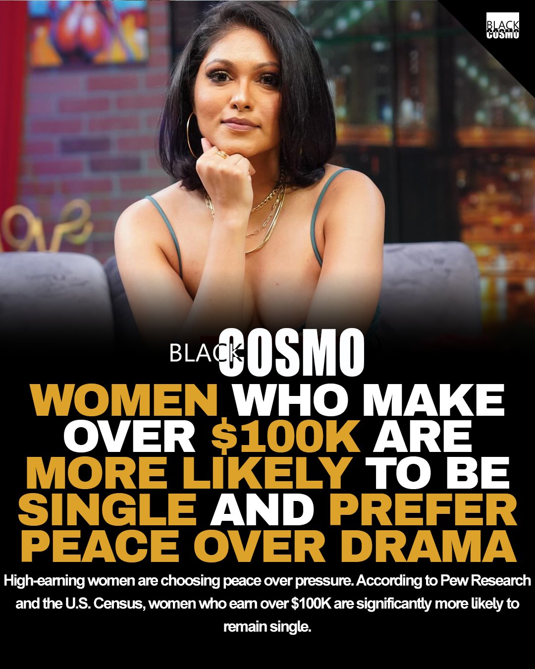 Women: Peace Over Pressure High-earning women are choosing peace over pressure. According to Pew Research a