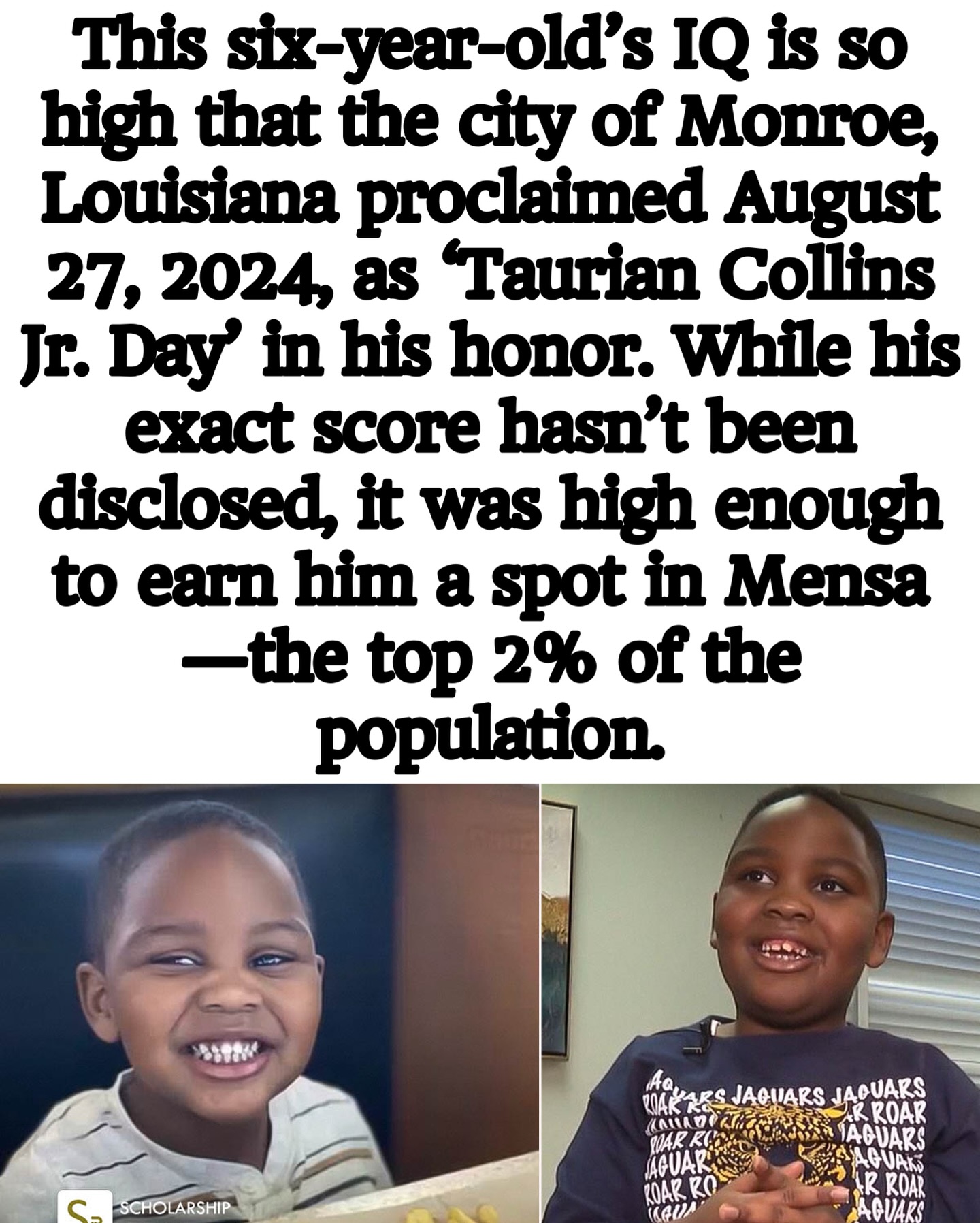 Six-Year-Old Black Genius Taurian Collins Jr. Honored with His Own Day in Louisiana Six-Year-Old Black Genius Taurian Collins Jr. Honored with His Own Day in Louisiana