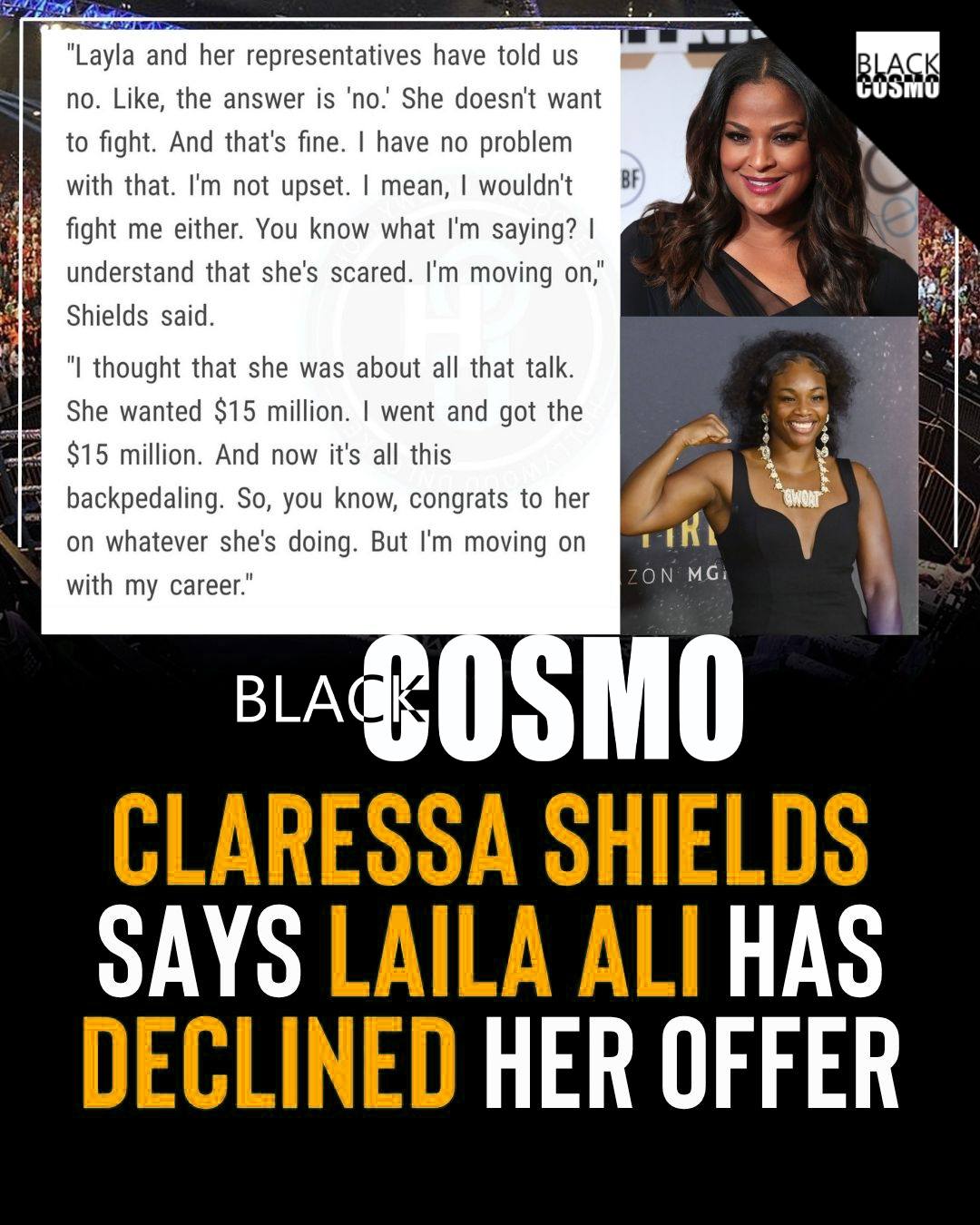 Claressa vs Laila: $15M Offer Declined! Claressa Shields Says Laila Ali Has Officially Declined $15M Fight Offer—Legacy