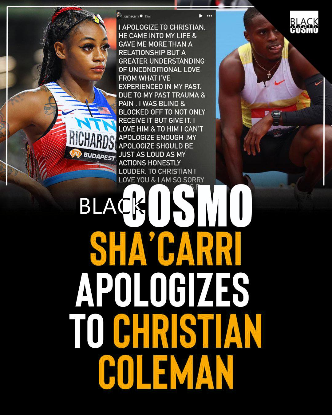 Sha’Carri Richardson’s positive online impact Things are getting more positive online... Sha’Carri Richardson makes powerful p
