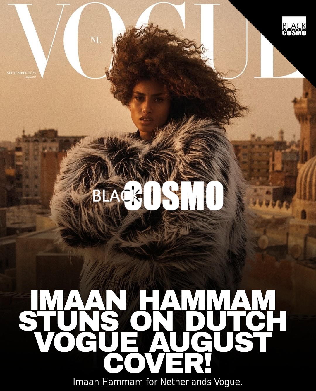 Imaan Hammam STUNS on Dutch Vogue August Cover! Imaan Hammam STUNS on Dutch Vogue August Cover!