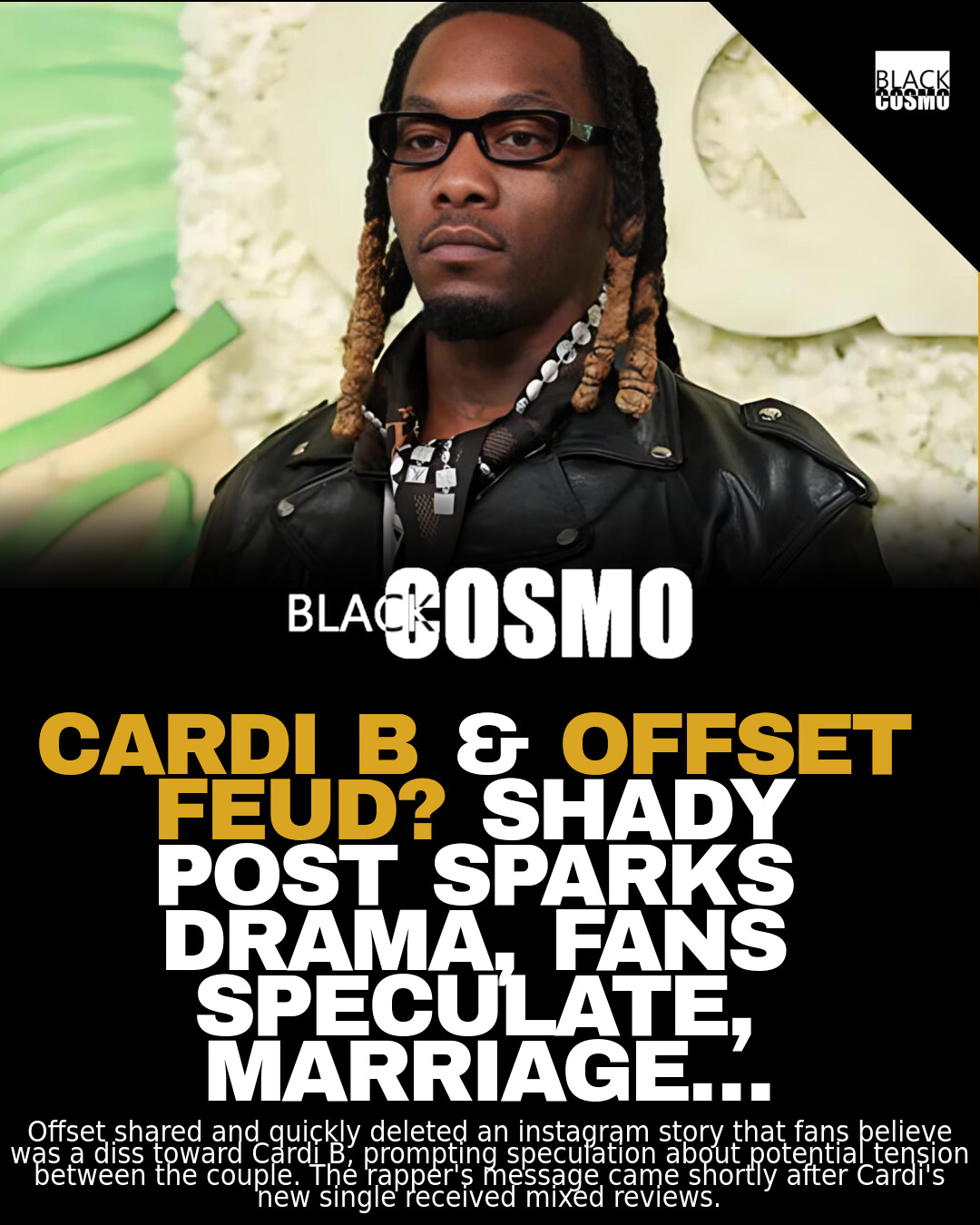 Offset Ignores Cardi B’s “Imaginary Players” With Post and Story Delete Offset Ignores Cardi B’s “Imaginary Players” With Post and Story Delete
