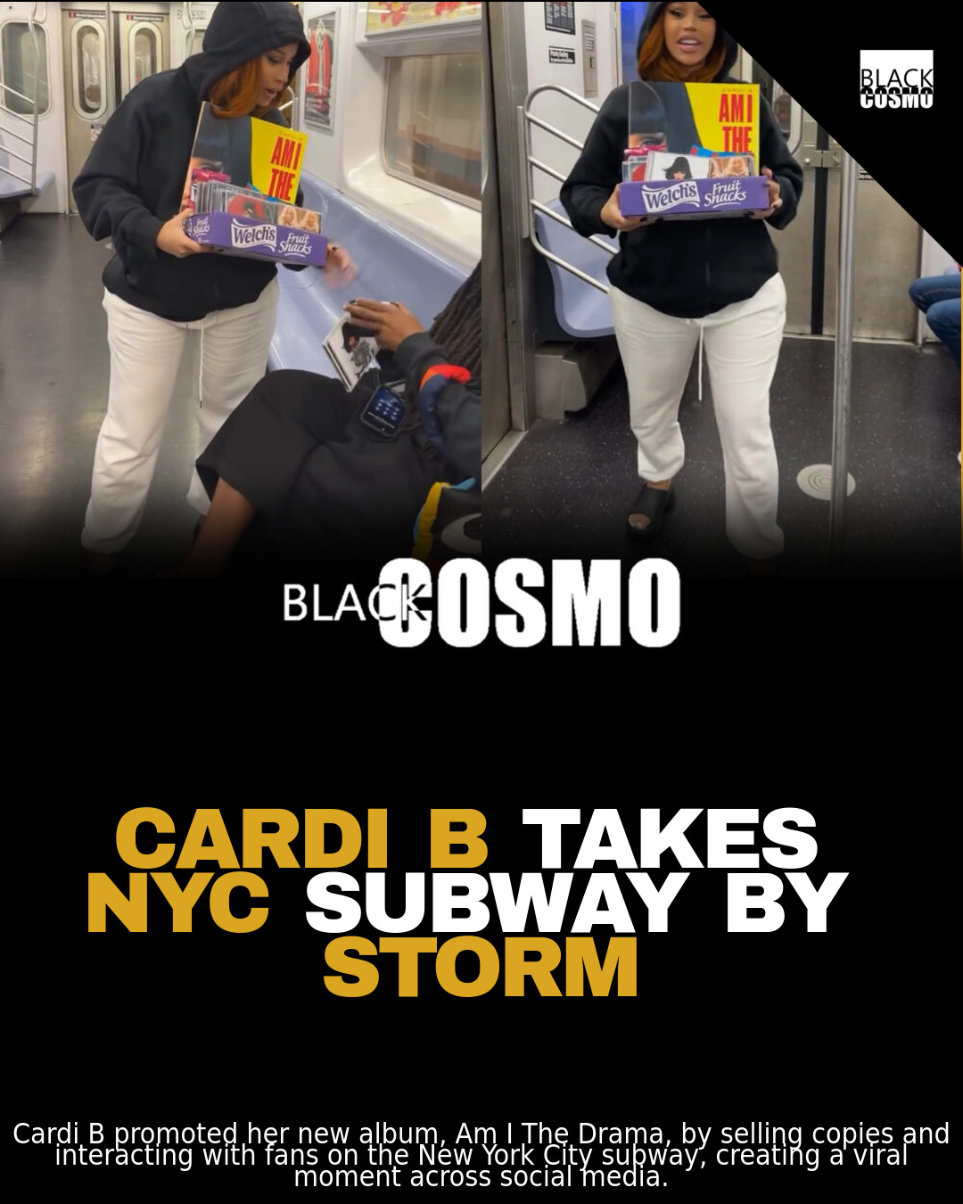 Cardi B’s “Am I The Drama” Album: NYC Subway Takeover Cardi B’s “Am I The Drama” Album: NYC Subway Takeover