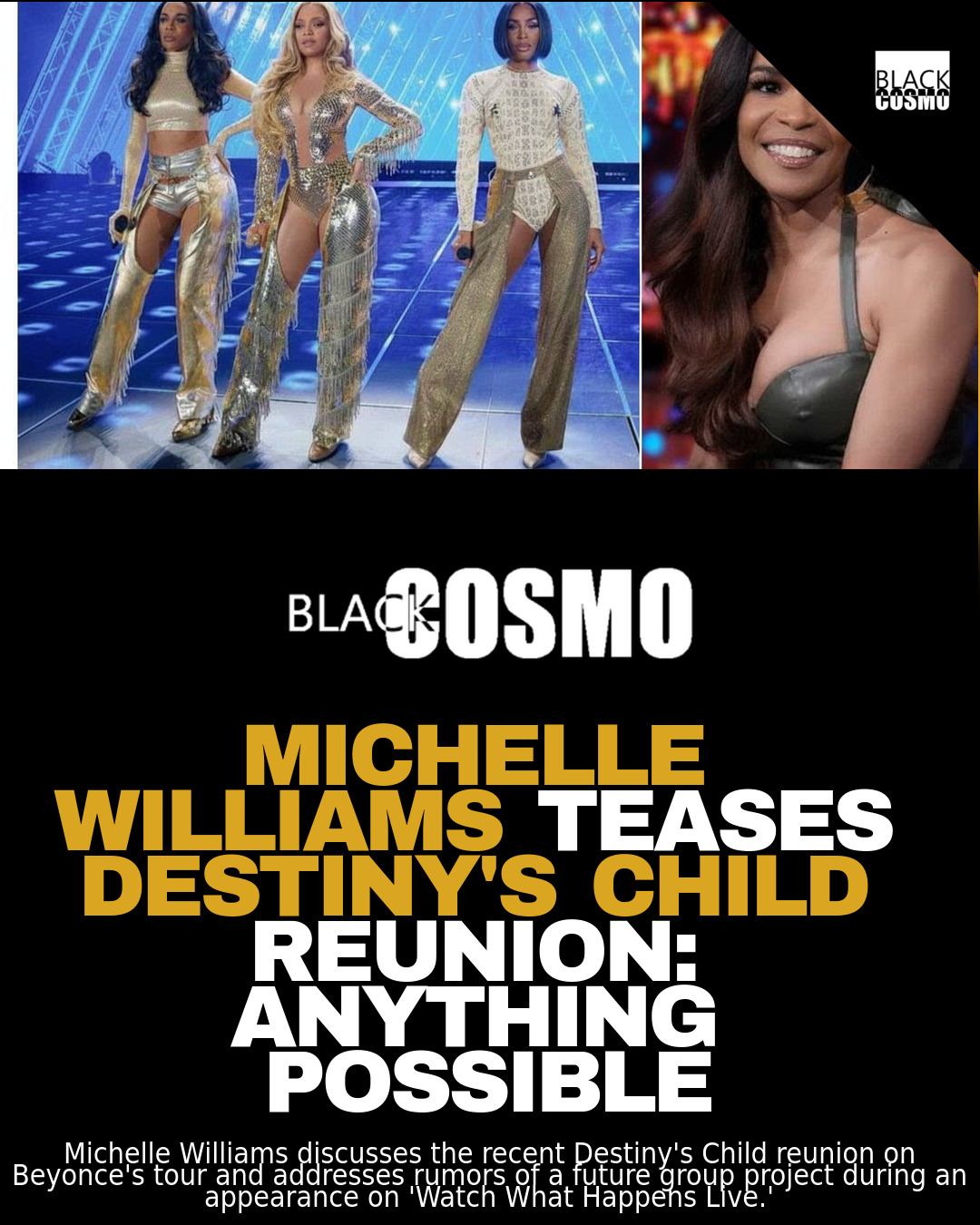 Michelle Williams Denies Destiny’s Child Reunion Rumors Michelle Williams Denies Destiny’s Child Reunion Rumors