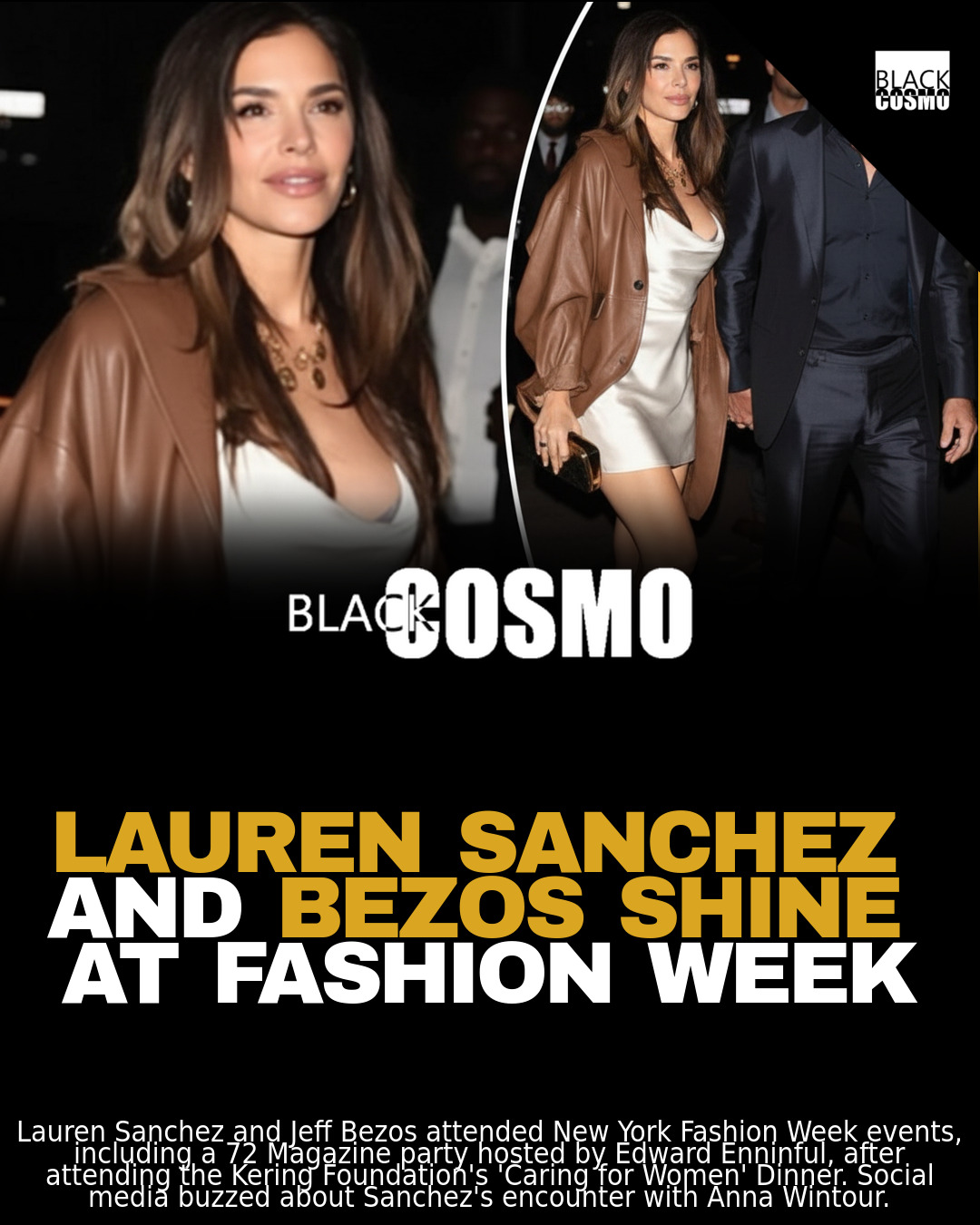 Lauren Sanchez’s Daring Look at NYFW with Jeff Bezos Lauren Sanchez’s Daring Look at NYFW with Jeff Bezos