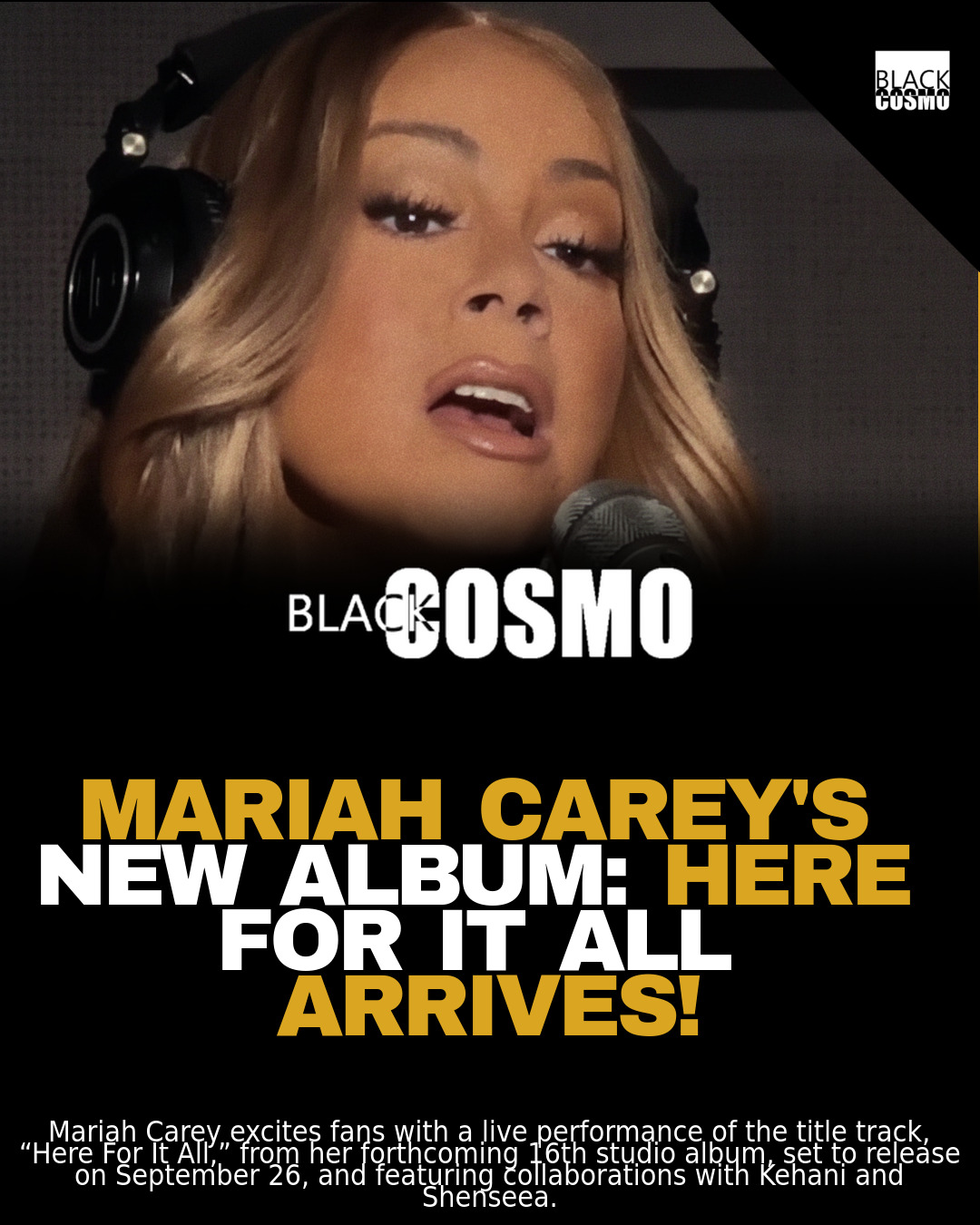 Mariah Carey Sings ‘Here For It All’ Live! Watch Now Mariah Carey Sings ‘Here For It All’ Live! Watch Now