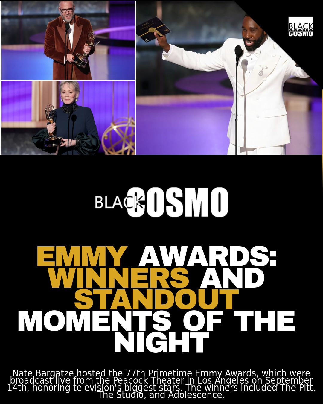 2025 Primetime EMMYs: Full List of Winners 2025 Primetime EMMYs: Full List of Winners