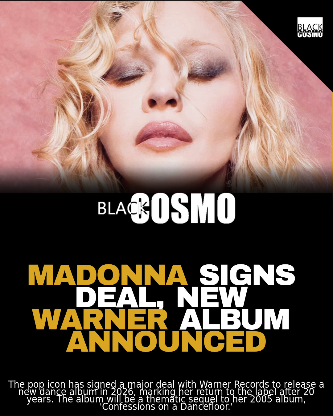 Madonna Returns to Warner! New Album ‘Confessions’ Sequel in 2026 Madonna Returns to Warner! New Album ‘Confessions’ Sequel in 2026