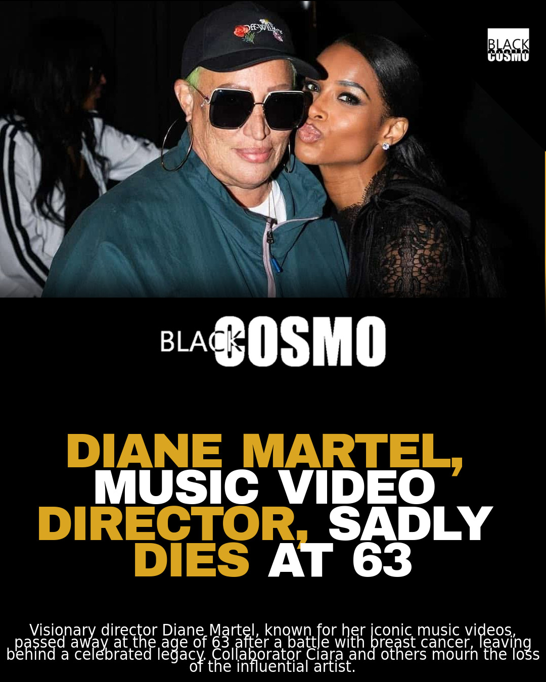 Ciara Honors Diane Martel: Iconic Director Dies at 63 Ciara Honors Diane Martel: Iconic Director Dies at 63