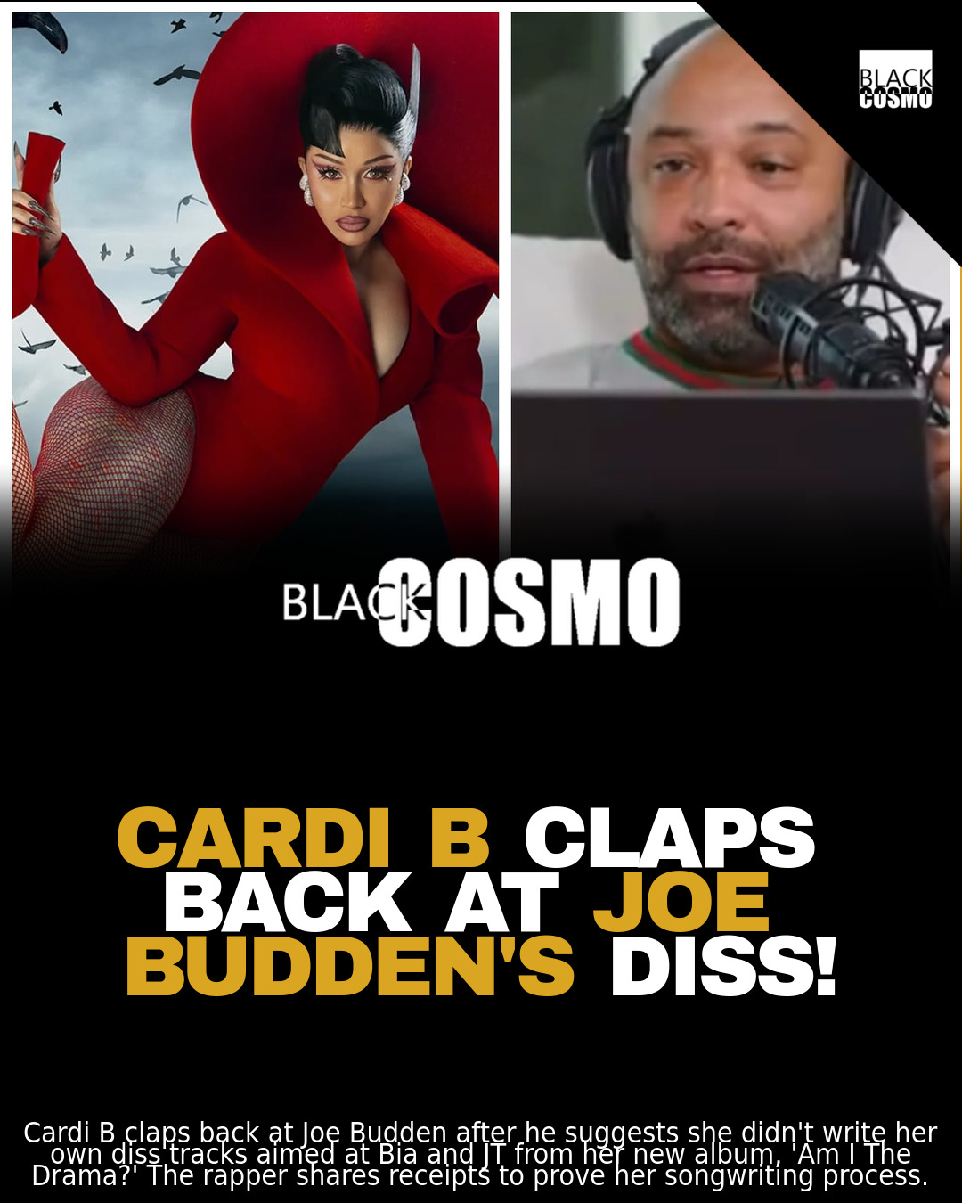 Cardi B Responds to Joe Budden’s Diss Track Claims Cardi B Responds to Joe Budden’s Diss Track Claims