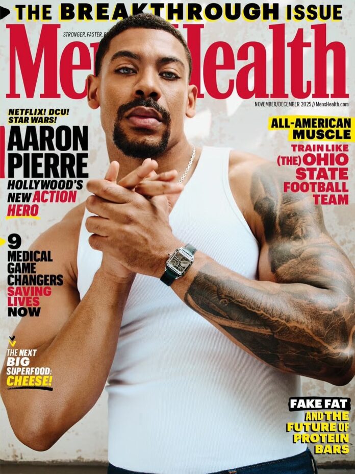 Aaron Pierre Flexes His Way Onto Men’s Health Magazine This October Aaron Pierre Flexes His Way Onto Men’s Health Magazine This October
