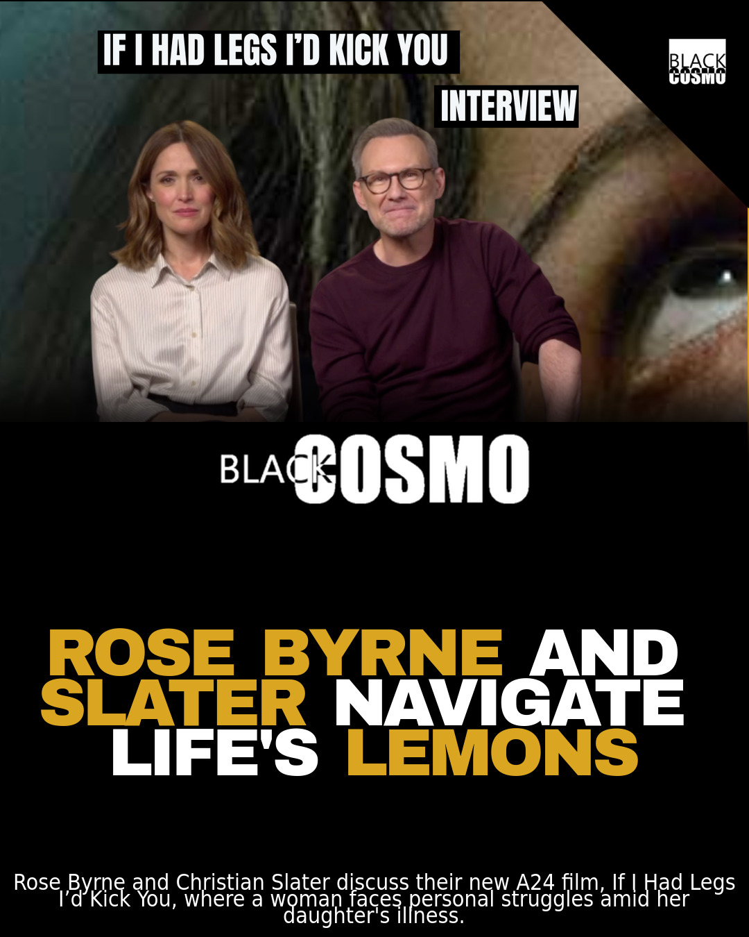 Rose Byrne & Christian Slater: Life’s Lemons & Marriage Rose Byrne & Christian Slater: Life’s Lemons & Marriage