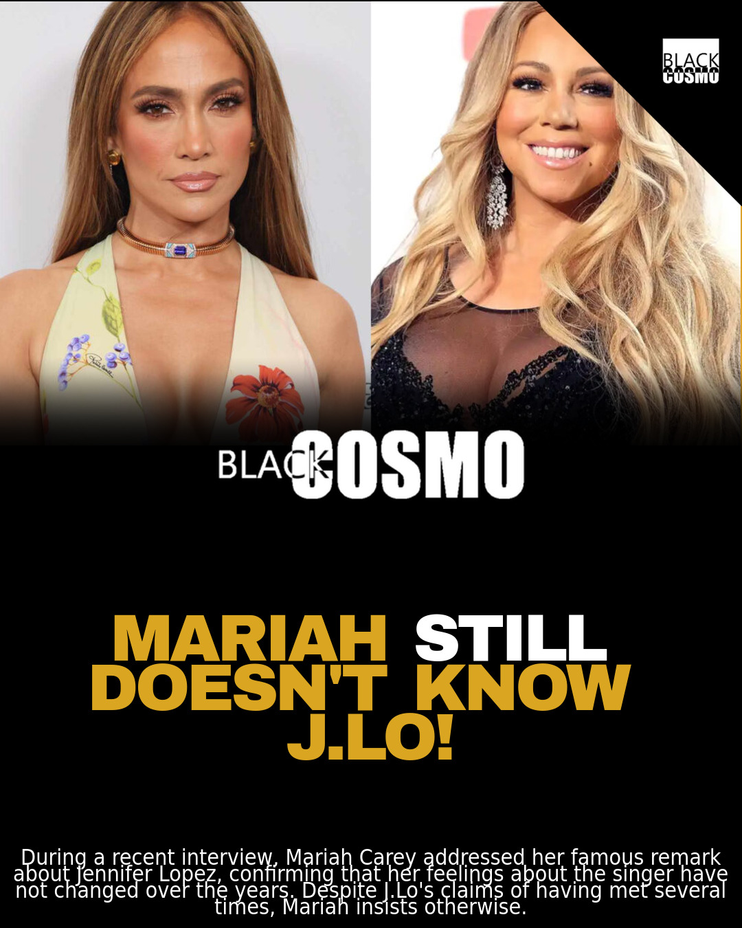 Mariah Carey: Still Doesn’t Know J.Lo After All These Years! Mariah Carey: Still Doesn’t Know J.Lo After All These Years!