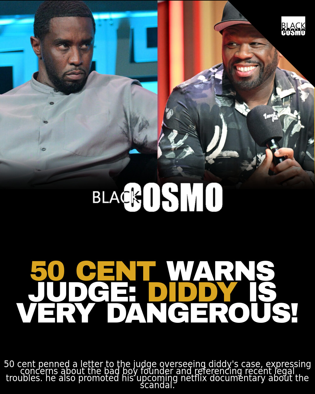 50 Cent “Scared for My Life!” Diddy Case Judge Letter 50 Cent “Scared for My Life!” Diddy Case Judge Letter