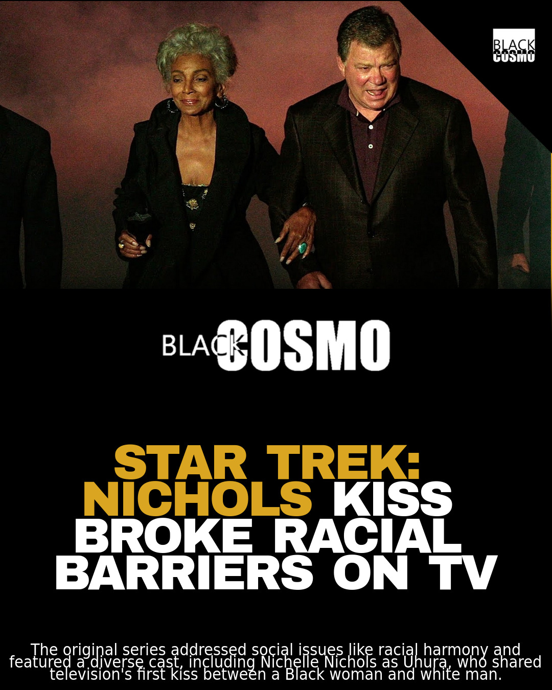 Nichelle Nichols: Star Trek Kiss That Changed TV Nichelle Nichols: Star Trek Kiss That Changed TV