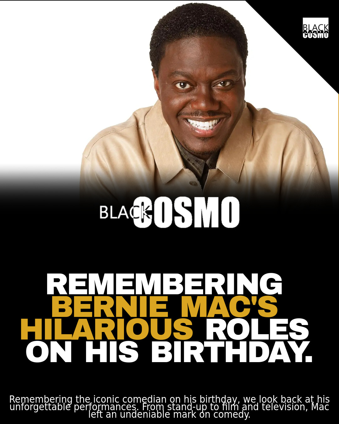 Bernie Mac: 5 Unforgettable Roles | BlkCosmo Blerds Bernie Mac: 5 Unforgettable Roles | BlkCosmo Blerds