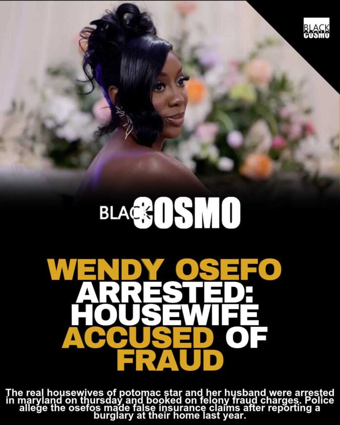 Wendy Osefo Arrested: ‘RHOP’ Star Faces Fraud Accusations Wendy Osefo Arrested: ‘RHOP’ Star Faces Fraud Accusations