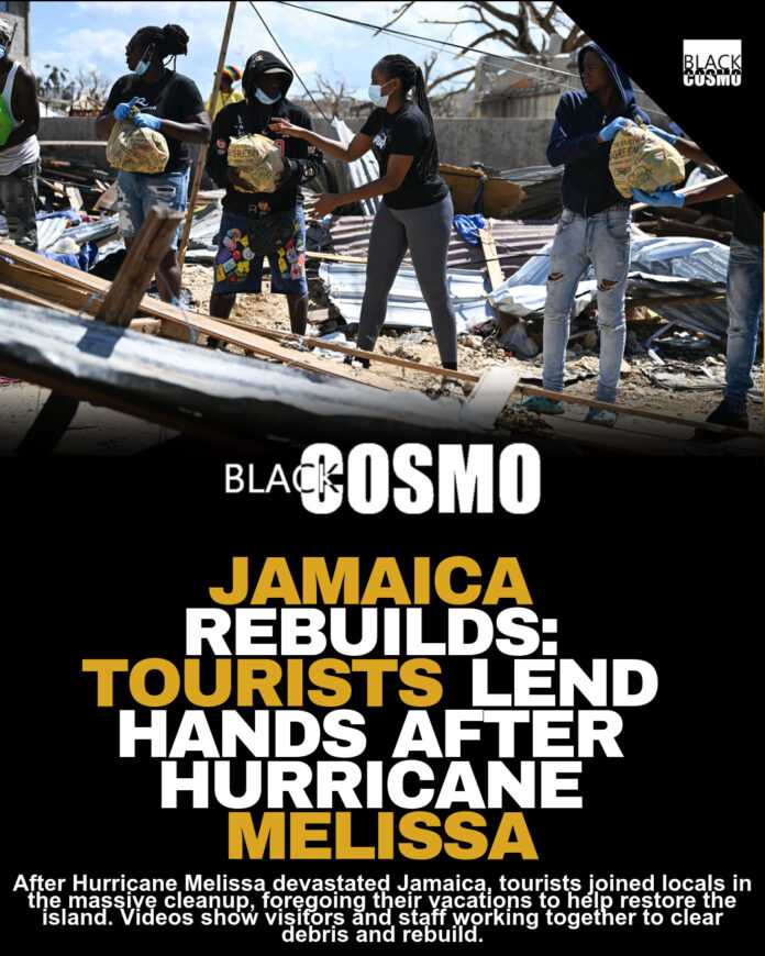 Jamaica Hurricane Relief: Tourists Pitch In to Clean Up! Jamaica Hurricane Relief: Tourists Pitch In to Clean Up!