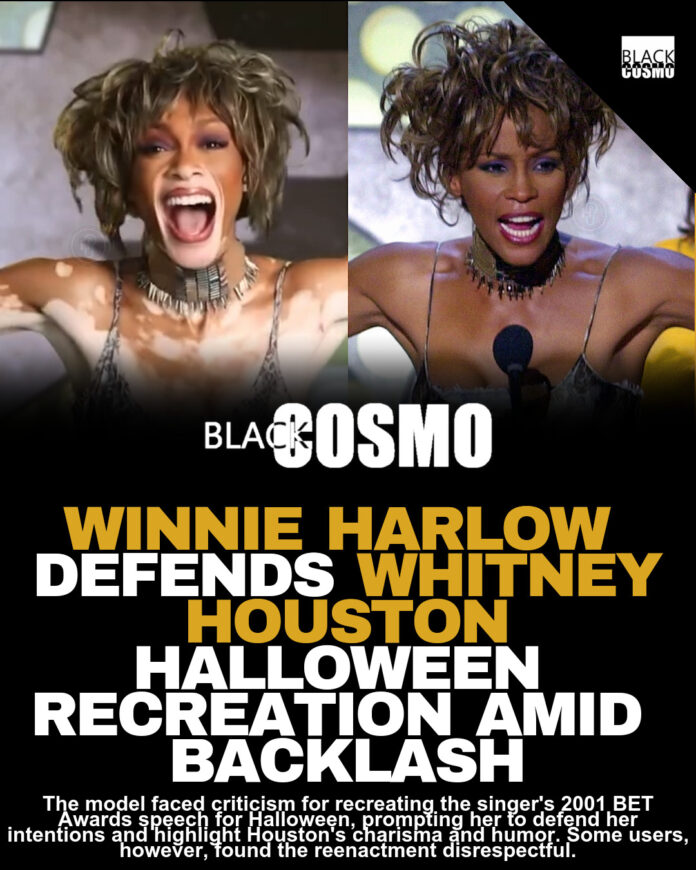 Winnie Harlow Defends Whitney Houston Halloween Costume Winnie Harlow Defends Whitney Houston Halloween Costume