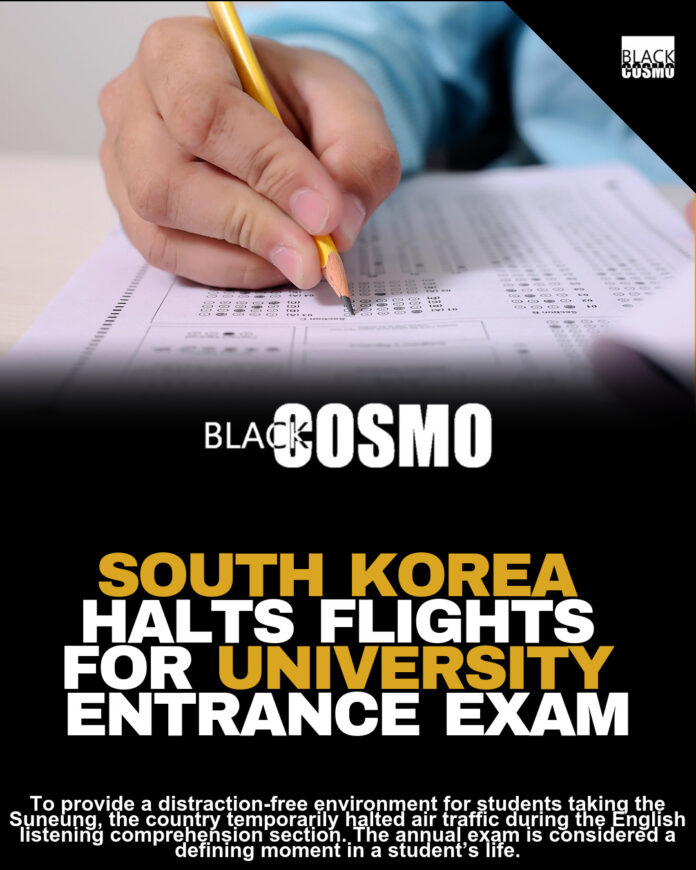 South Korea: Flights Halted for University Entrance Exam South Korea: Flights Halted for University Entrance Exam