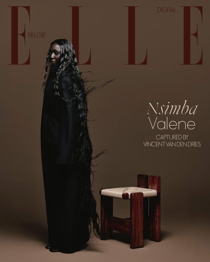 Nsimba Valene on ELLE Belgique November Cover Nsimba Valene on ELLE Belgique November Cover