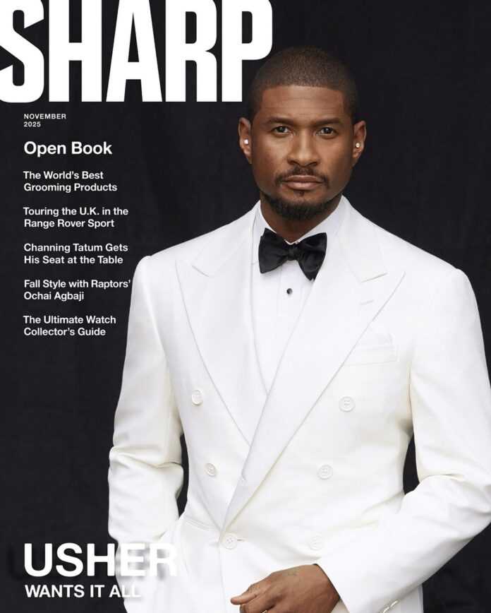 Usher Shines in Timeless Style on Sharp Magazine October 2025 Usher Shines in Timeless Style on Sharp Magazine October 2025