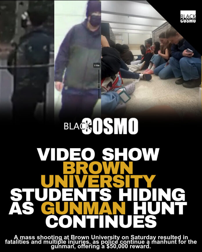 Brown University Shooting: Harrowing Video Shows Students Hiding In Classroom; Police Offer $50K Reward As Manhunt Continues Brown University Shooting: Harrowing Video Shows Students Hiding In Classroom; Police Offer $50K Reward As Manhunt Continues