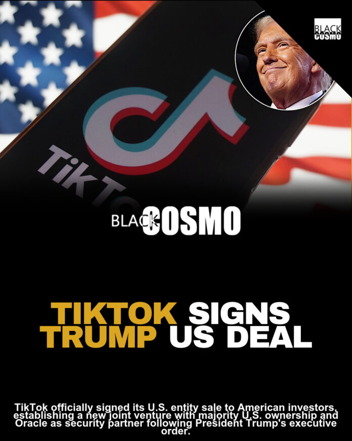 TikTok Officially Signs Donald Trump-Backed Deal Selling Off Its U.S. Entity To Group Of American Investors TikTok Officially Signs Donald Trump-Backed Deal Selling Off Its U.S. Entity To Group Of American Investors