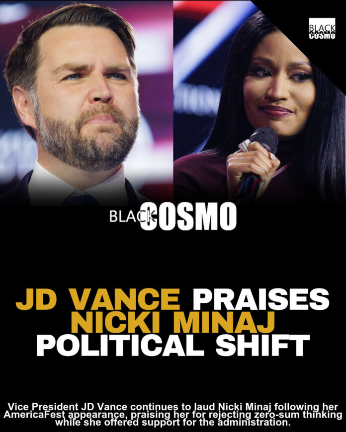 JD Vance Continues to Praise Nicki Minaj for Her “Profound” Statements at AmFest JD Vance Continues to Praise Nicki Minaj for Her “Profound” Statements at AmFest