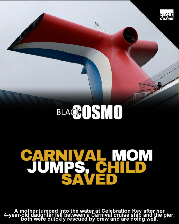 Mom Jumps Off Carnival Cruise Dock to Rescue Daughter After Child Falls Between Ship and Pier Mom Jumps Off Carnival Cruise Dock to Rescue Daughter After Child Falls Between Ship and Pier