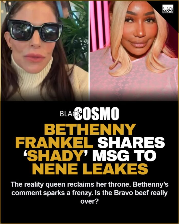 Bethenny Frankel Shares ‘Shady’ Congratulations to NeNe Leakes for Her Bravo Return Bethenny Frankel Shares ‘Shady’ Congratulations to NeNe Leakes for Her Bravo Return