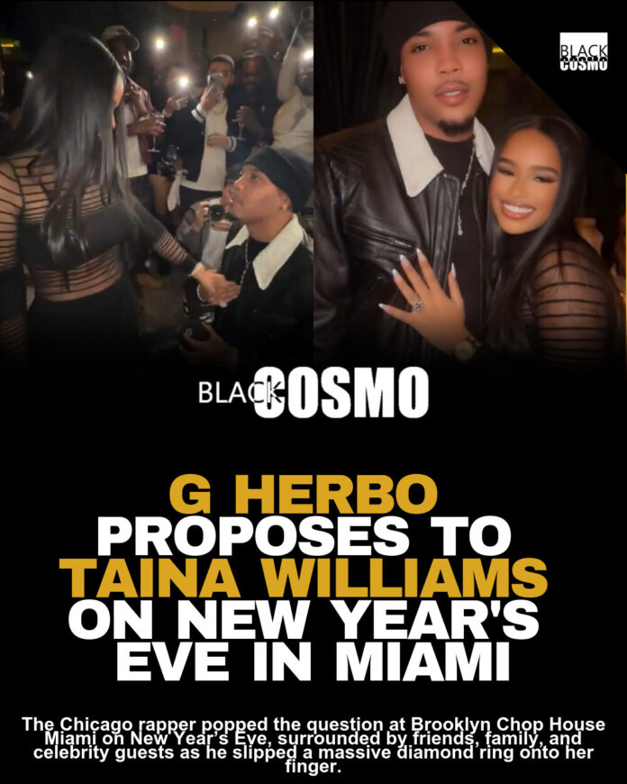 G Herbo Pops the Question in Miami! Proposes to Taina Williams on New Year’s Eve 💍🔥 G Herbo Pops the Question in Miami! Proposes to Taina Williams on New Year’s Eve 💍🔥