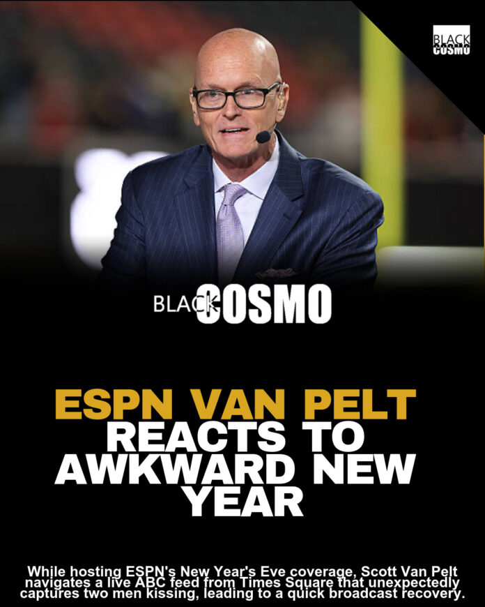 ESPNβs Scott Van Pelt Has Awkward Moment During New Yearβs Coverage After Seeing Two Men Kissing on Screen ESPNβs Scott Van Pelt Has Awkward Moment During New Yearβs Coverage After Seeing Two Men Kissing on Screen