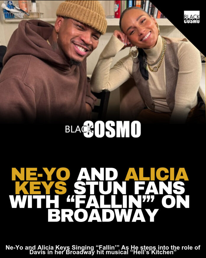 Ne-Yo and Alicia Keys Singing “Fallin’” As He steps into the role of Davis in her Broadway hit musical “Hell’s Kitchen” Ne-Yo and Alicia Keys Singing “Fallin’” As He steps into the role of Davis in her Broadway hit musical “Hell’s Kitchen”