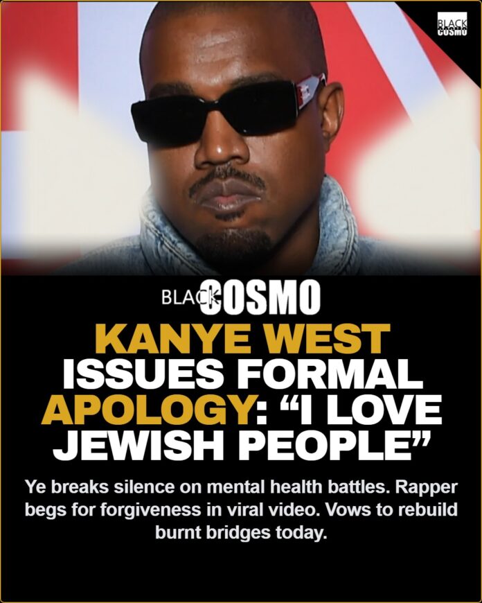 Kanye West Issues Formal Apology to Black and Jewish Community, Blames Health Issues On Wild Episodes: “I Love Jewish People… I Love Us” Kanye West speaking seriously during a video apology