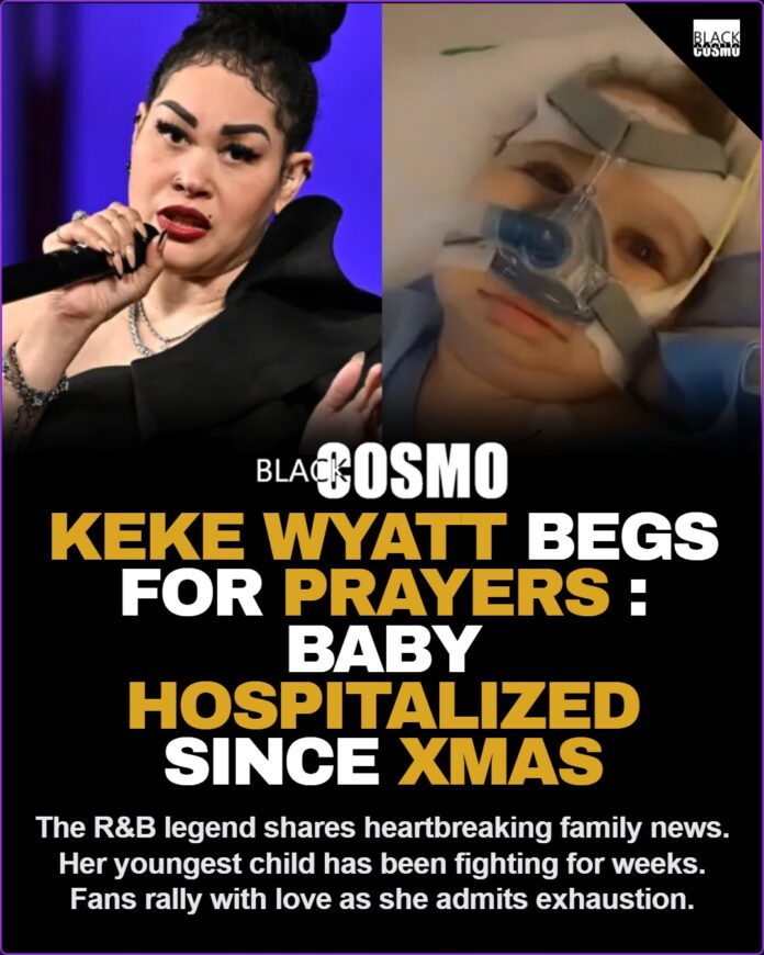 Keke Wyatt Asks for Prayers: Baby Hospitalized Since Christmas Keke Wyatt looking emotional while speaking to fans