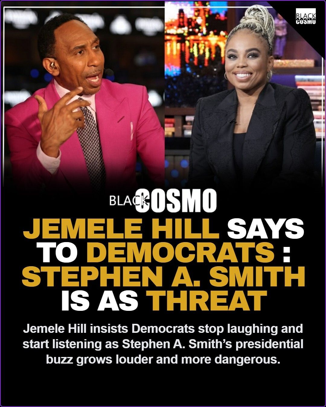 Stephen A. Smith: Political Threat? Stephen A. Smith: Political Threat?