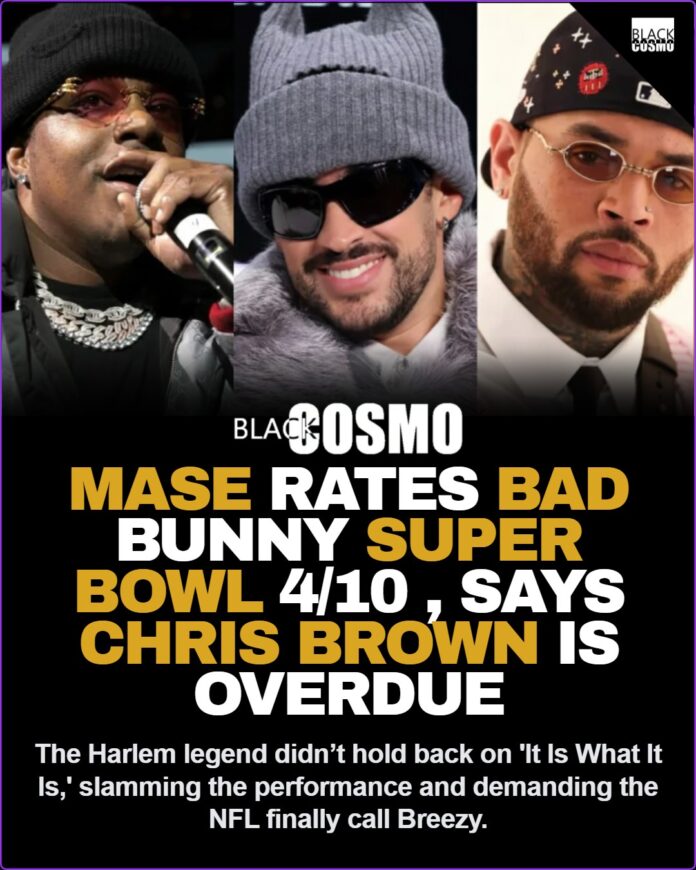 MASE Rates Bad Bunny’s Super Bowl Halftime Show a 4/10 and Says Chris Brown Is Long Overdue MASE Rates Bad Bunny’s Super Bowl Halftime Show a 4/10 and Says Chris Brown Is Long Overdue