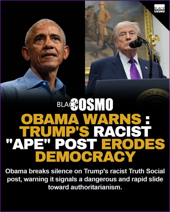 Barack Obama Breaks Silence On Donald Trump’s Video Depicting Him As Ape Barack Obama Breaks Silence On Donald Trump’s Video Depicting Him As Ape