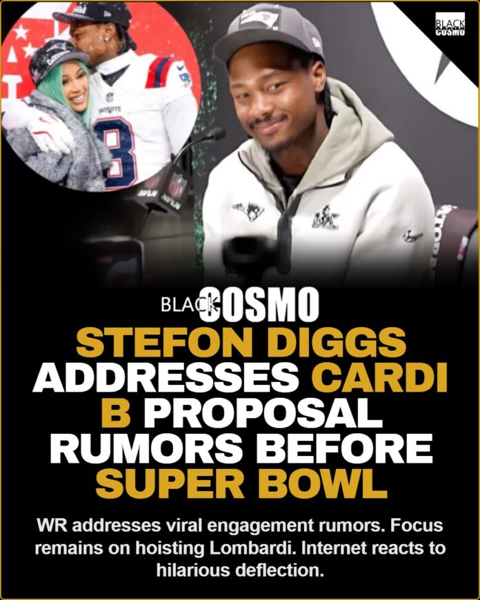Super Bowl Ring First, Engagement Ring Next? Stefon Diggs Reacts to Cardi B Proposal Question Ahead of Super Bowl LX 👀 Super Bowl Ring First, Engagement Ring Next? Stefon Diggs Reacts to Cardi B Proposal Question Ahead of Super Bowl LX